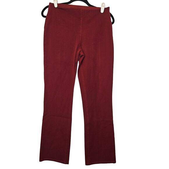 Soft Surroundings Flat Front Elastic Waist Red bootcut Pants sz small - Picture 1 of 7
